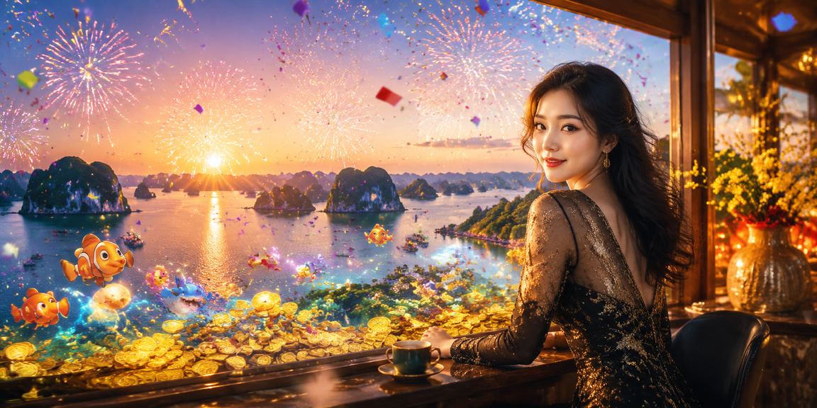 Người chơi thưởng thức cà phê và đặt cược casino trực tuyến tại vịnh Hạ Long